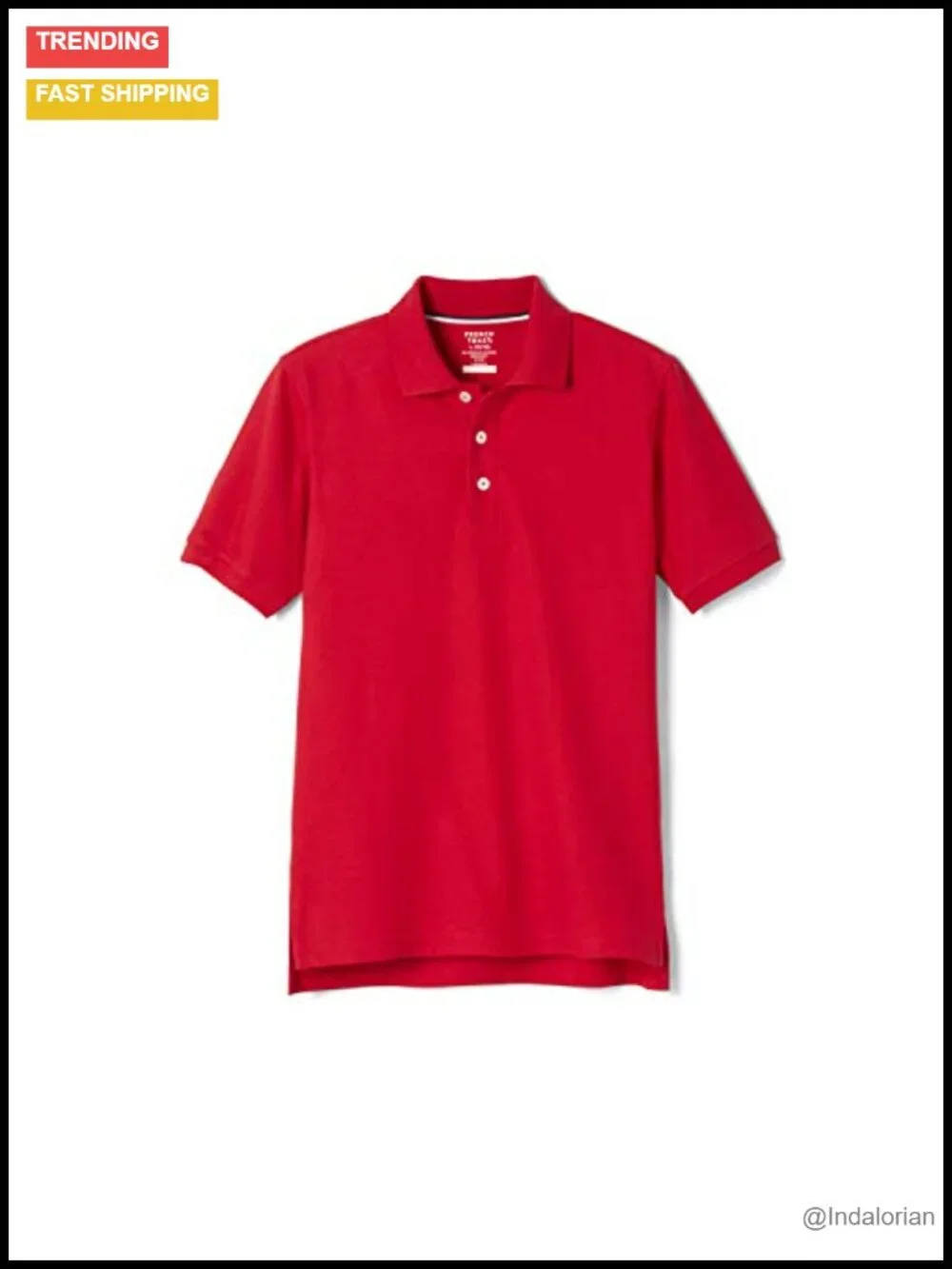 Kids Short Sleeve Pique Polo Uniform Shirt Cotton Blend 3 Button